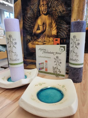 Kerzenuntersetzer Terracotta Sterne