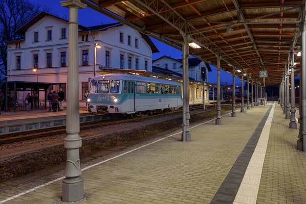 In Neustadt gab es einen kurzen Aufenthalt um auf den Gegenzug aus Pirna zu warten. 29.12.2017