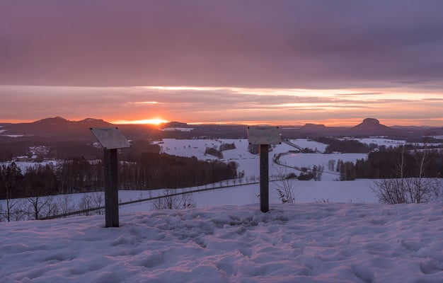 Sonnenuntergang auf dem Adamsberg.