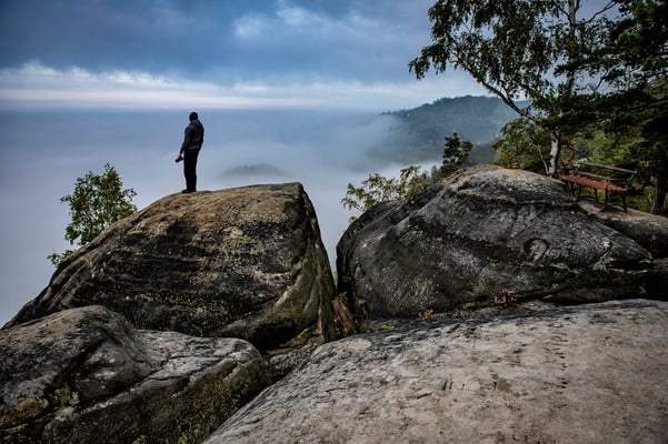 Selfie auf der Waitzdorfer Aussicht.