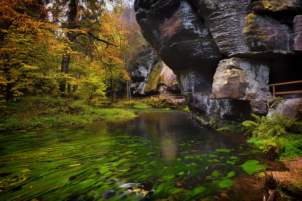 Wilde Klamm bei Hrensko.