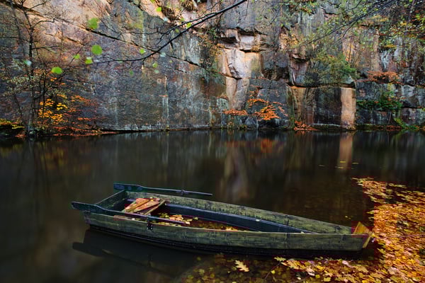 Kleiner Steinbruch im Wesenitztal.