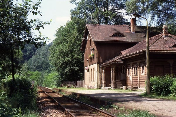 Das Empfangsgebäude des Hp. Porschdorf, Foto: Andreas Matschke