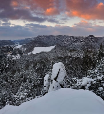 Ein traumhafter Winterabend auf dem Gamrig...