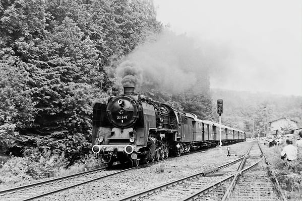 Am Zugschluss des Sonderzuges 50 849. 