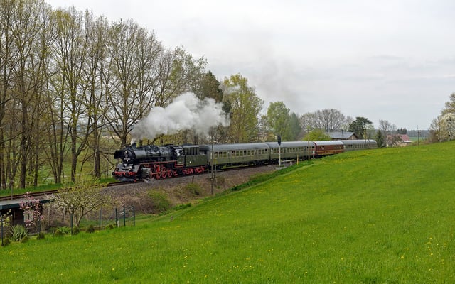 Letztes Bild der Sonderfahrt: Nach der Ausfahrt aus Dürrröhrsdorf, 01.05.16