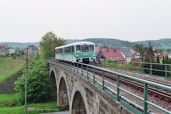 Auf dem Viadukt bei Langburkersdorf. 14.05.2005, Foto: Thomas Weber