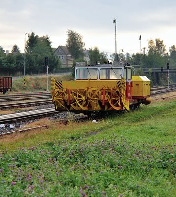Auch ein interessantes Motiv im Bahnhof Rumburk, die Schneefräse.