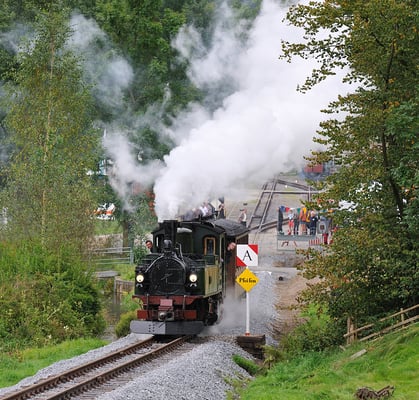 Vorbei an der Sächsischen Signaltafel, auf wenigen Metern bieten sich schon viele interessante Motive. 27.08.2011