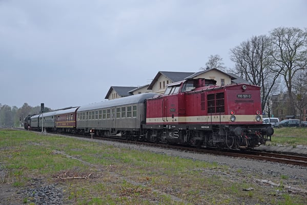 Der Sonderzug in Neustadt / Sachsen.  15.04.2017. Foto: Robert Schleusener