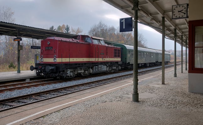 Der Zug im Bahnhof Sebnitz. 05.11.11
