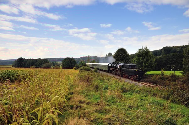 Die Rückfahrt von Neustadt nach Bad Schandau konnte erneut bei Krumhermsdorf festgehalten werden. 22.09.12