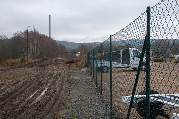 Früher standen hier die Schwadmäher, heute warten die Wohnmobile von Capron auf die Endmontage. November 2013.