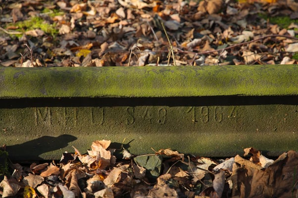 Gleisdetail, Oberottendorf. Stillgelegter Streckenabschnitt Neustadt / Sachsen - Neukirch (Lausitz)/West. Oktober 2013.