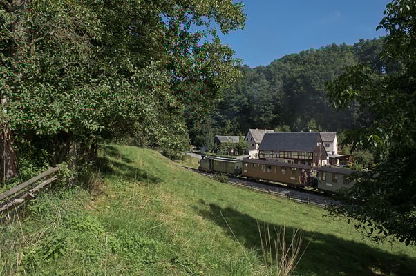 Mittlerweile schon ein Motivklassiker - am Lohsdorfer Fachwerkhaus.