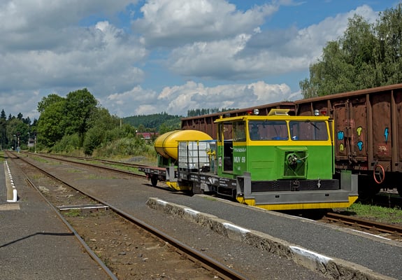 Unkrautvernichtungszug auf Basis eines MUV 69. Sluknov, 30.07.2016