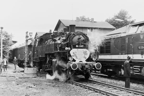 86 049 am Sebnitzer Wasserkran (1984).