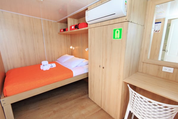 Master bed room cabin of the vessel Galapagos Dive Liveaboard, Galapagos Shark Diving