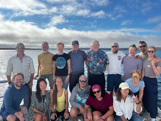 A group of divers who explored the Galapagos islands with Galapagos Shark Diving