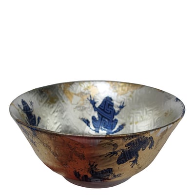 Le bol aux grenouilles bleues