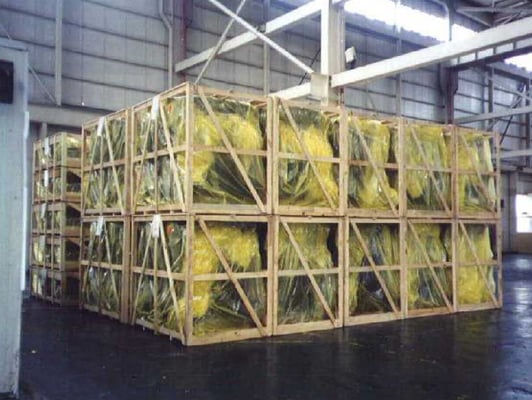 防錆性能を備えたゼラストフィルムの梱包例。