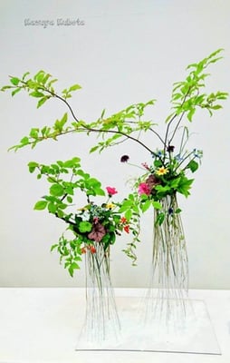 根上りの仕立てのように、植物の根源の根を繊細に優しく表現した。