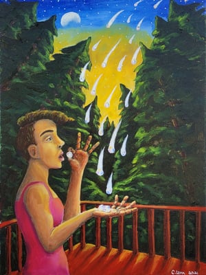 "Star Catcher", 24"x18", Oil on Canvas, 2021