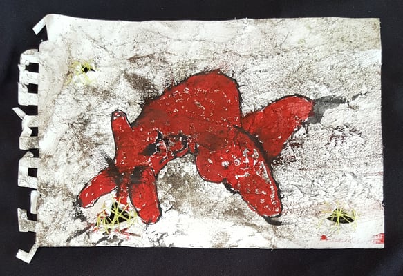 "I Am Warzone", 5.5"x8.5", Mixed Media Drawing, 2018