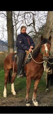 Erster Ausritt in Landquart während Kurs