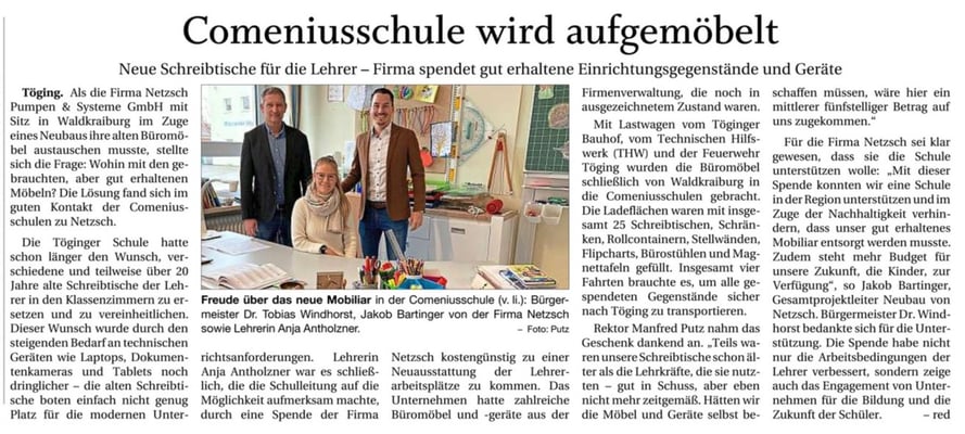 02.12.2023 - Comeniusschule wird aufgemöbelt - pnp