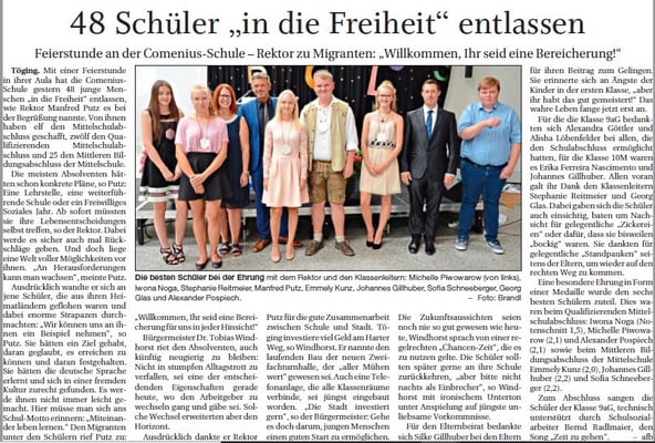 19.07.2019 - 48 Schüler in Freiheit entlassen