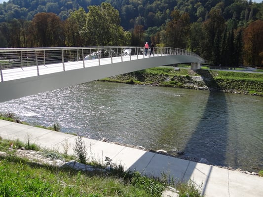 Fußgängerbrücke über die Savinja