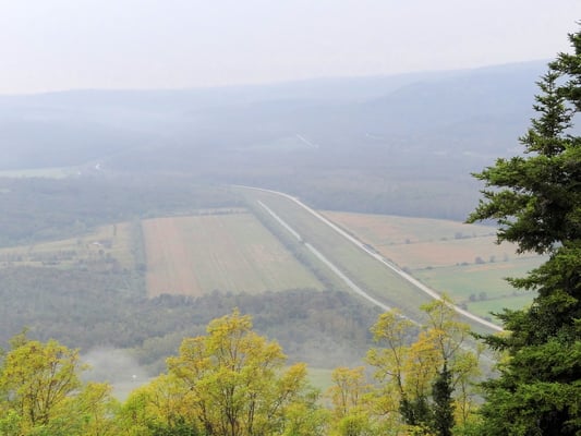 Nebelblick zum Fluß Mirna