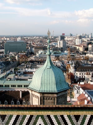 der Nordturm mit der Turmhaube, unter der die Pummerin untergebracht ist