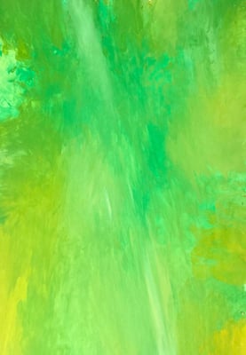 Bild 180: Flowing08_gelb-grün, Tempera, 70x100