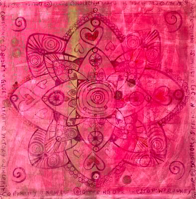 Bild 15: Stern der Fülle - Lebensbaum, Mischtechnik, Privatbesitz