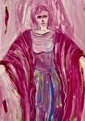 Bild 191: Hüterinnen01_Weisheit, Tempera, 70x100