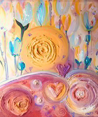 Bild 5: Sonne und Erde, Mischtechnik, 100x120, CHF 2200.00