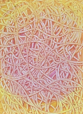 Bild 56: Lose Formen 3, Mischtechnik, 30x40, CHF 380.00