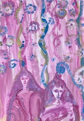 Bild 144: Hüterinnen-Archetypen_09_Caregiver, Tempera, 35x70