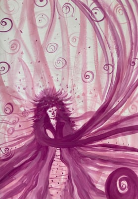 Bild 129: Hüterinnen-Archetypen_23_Hebamme, Tempera, 35x70