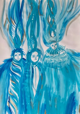 Bild 141: Hüterinnen-Archetypen_12_Magier-Forscher-Creator, Tempera, 35x70