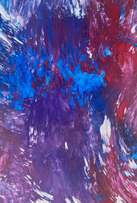 Bild 181: Flowing11_nachtfarben, Tempera, 70x100