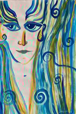 Bild 192: Hüterinnen02_Klarheit, Tempera, 70x100