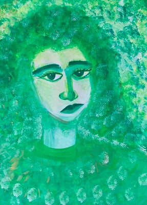 Bild 149: Hüterinnen-Archetypen_04_Denkerin, Tempera, 35x70