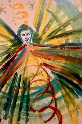 Bild 137: Hüterinnen-Archetypen_15_Magician. Tempera, 35x70, Privatbesitz