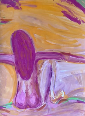 Bild 121: Hüterinnen-Archetypen_33_Loverin, Tempera, 35x70