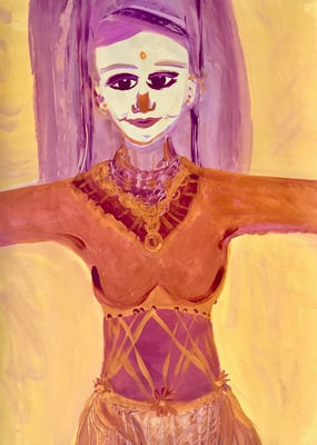 Bild 134: Hüterinnen-Archetypen_18_Raumhalterin, Tempera, 35x70