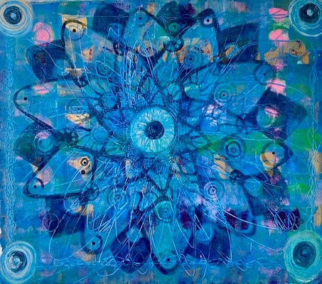 Bild 32: Stern Fülle - der Kristall der Balance, Mischtechnik, 70x80, CHF 1080.00