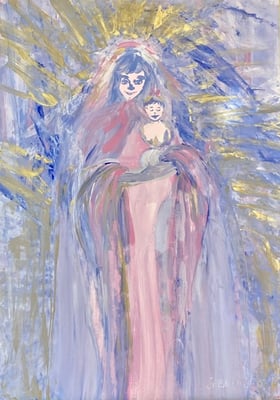 Bild 84 : Frauen und Begleiterinnen 7, Mischtechnik, 35x50, CHF 1260.00